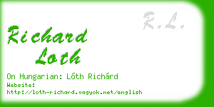 richard loth business card