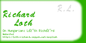 richard loth business card